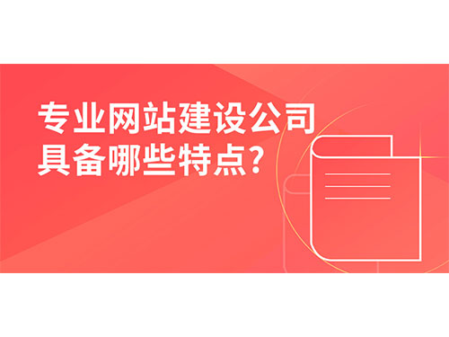 专业的网站建设公司具备哪些特点?